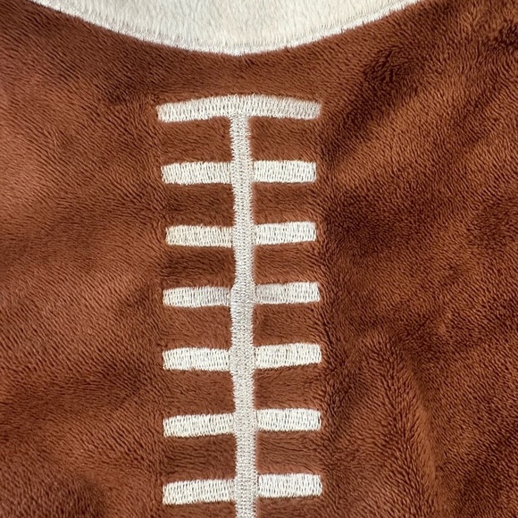 Bearington Bear Baby Football Sports  Bow Brown Satin Blankie Plush - Picture 7 of 7